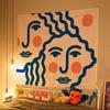 VIKAMA Cartoon Tapestry Wall Hanging Aesthetic Background Cloth Home Decor for Living Room Bedroom