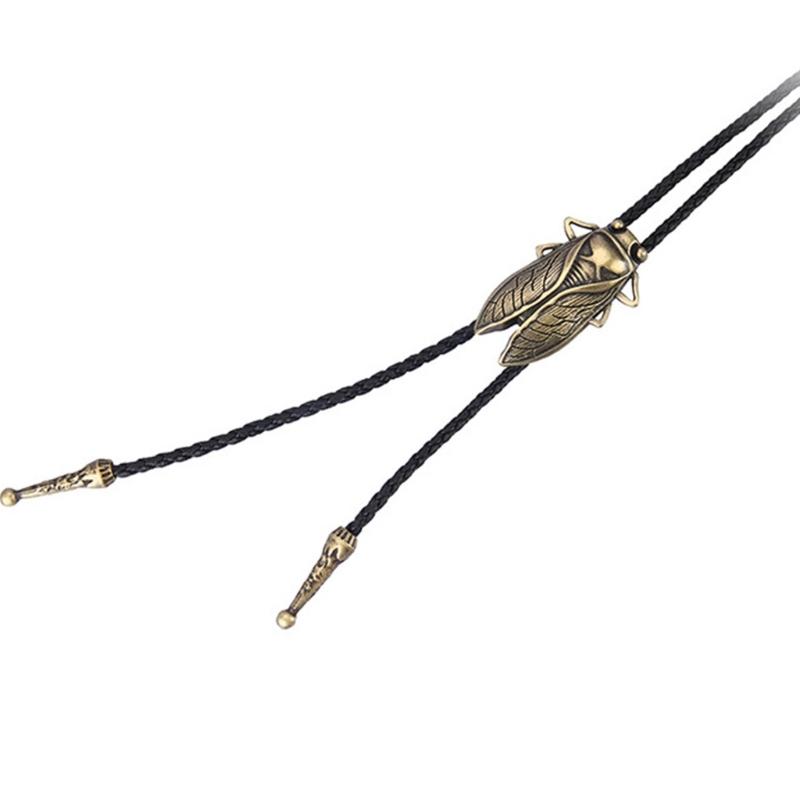 Country Style Bolo Tie Rodeo Cowboy Cicada Necktie Necklace Costume Accessory