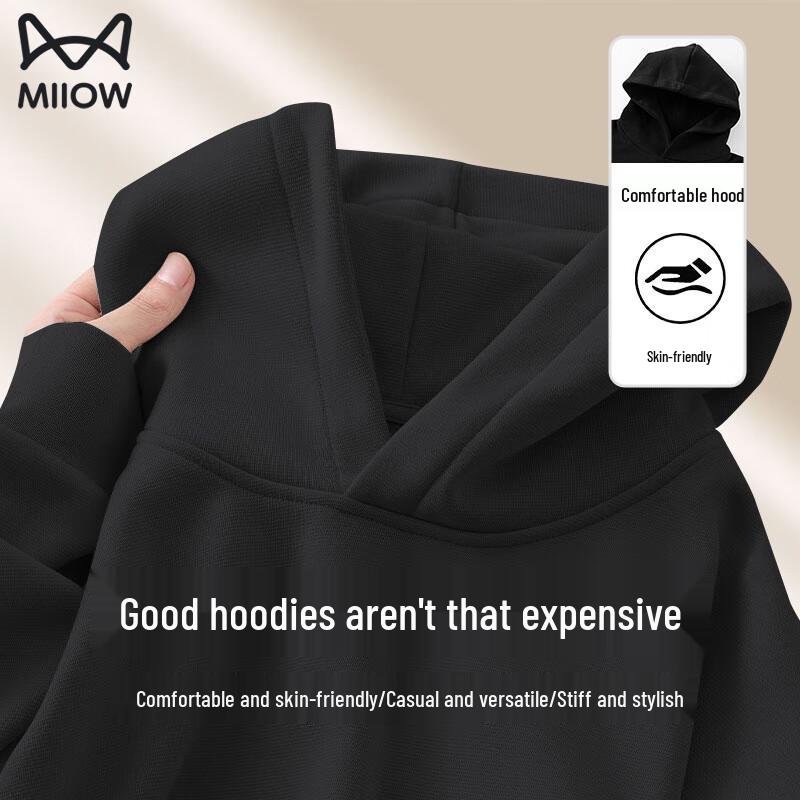 Mao Ren Men s Heavyweight Cotton Blend Hooded Sweatshirt 3XL