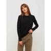 Casual Fashion Long Sleeve Women's 100% Cotton T-Shirt, Spring Versatile Basic Crew Neck Pullover Tee for American & European Commute Style