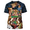 Poker Card Game Funny Print T-shirt Men's Clothing Casual Sport Short Sleeve T Shirts 3D Print Funny Pattern Novel Harajuku Tee