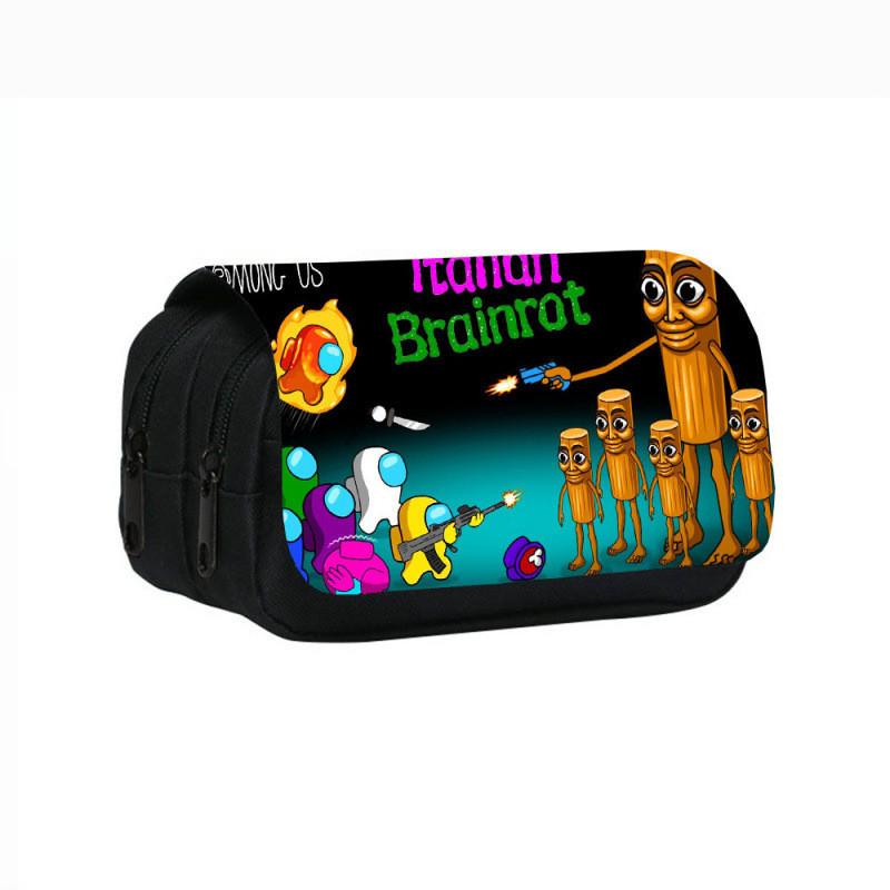 Tung Tung Tung Sahur Game Character Print Student Bag Stationery