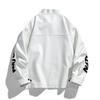 Geborduurde Leren Jas Heren Lente en Herfst Losse Streetwear Motorfiets Leren Jas