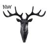 Entryway Hooks Deer Head Wall Hook, Adhesive Antler Decorative Hanger, Modern Stable Load Bearing Plastic Mount Organizer for Home Kitchen And