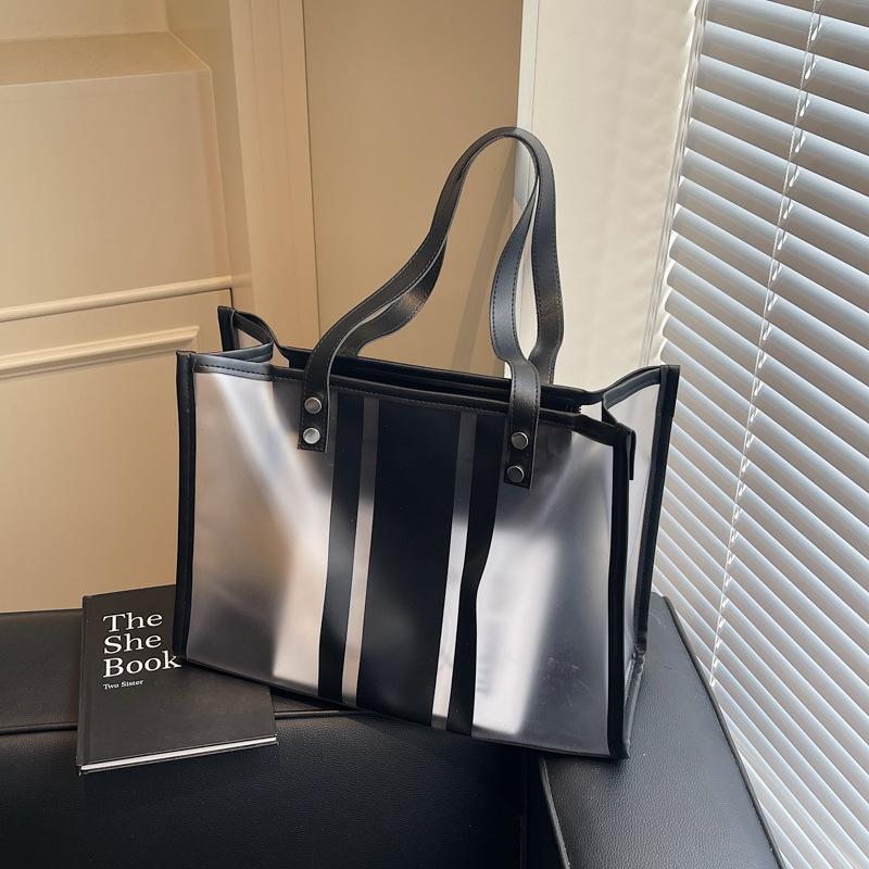 Transparent Large-capacity Shoulder Bag Women's New Jelly Mother Bag Popular Versatile Handbag Tote Bag