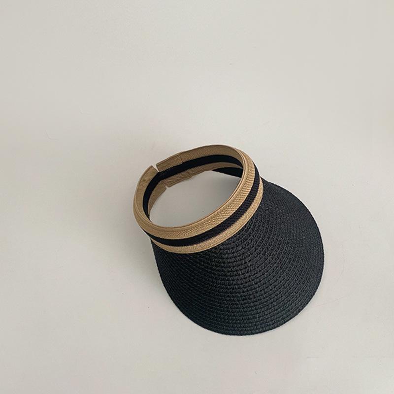 Straw Visor Hat for Girls Baby Women - Summer UV Protection Wide Brim Sun Hat, Breathable Lightweight Mother-Daughter Matching