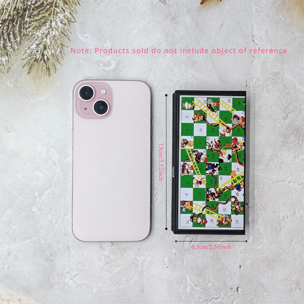 5.11in Snake And Ladder Chess Magnet Folding Portable Checkers Outdoor Leisure Puzzle Chess Set Board Games Checkers & Chess