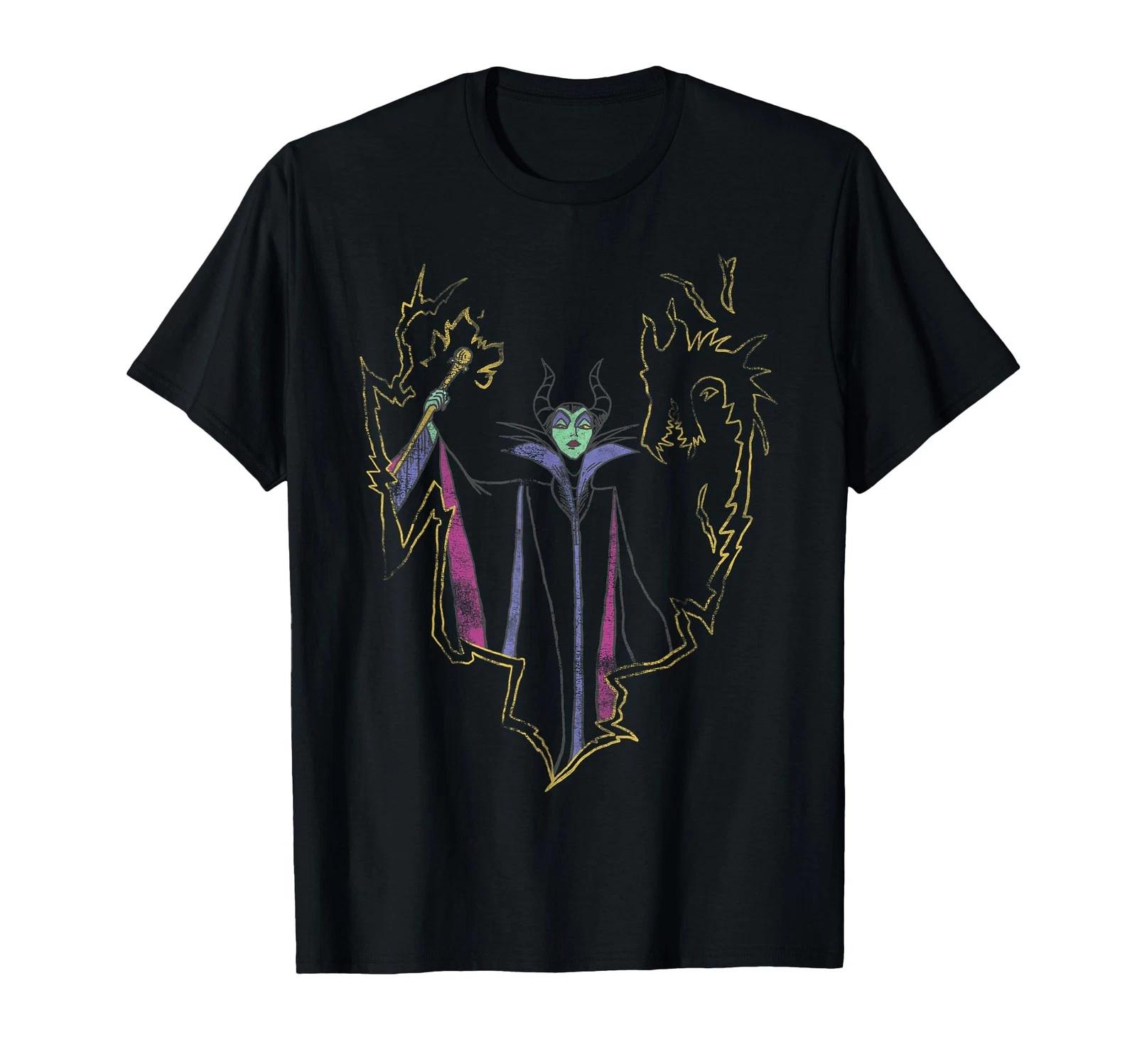 Disney Maleficent Line Art Portrait T-Shirt_ L