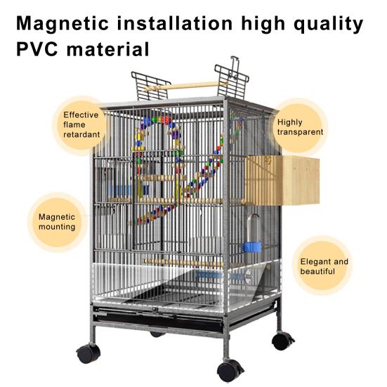 

4 шт./компл. клетка для ловли семян для птиц прозрачная ПВХ перегородка для клетки для птиц крышка для клетки для попугаев защита от семян S