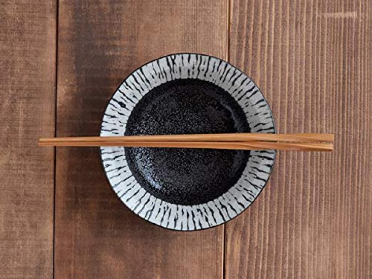 EAST Table Shallow Bowl 16.5cm Oil Droplet Black Made In Japan Microwave Safe Dishwasher Safe Japanese Tableware Bowl Kt-015