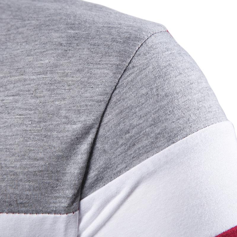 2025 Men's Color Block Turn-Down Collar Polo Shirt - Short Sleeve Fashion Edition