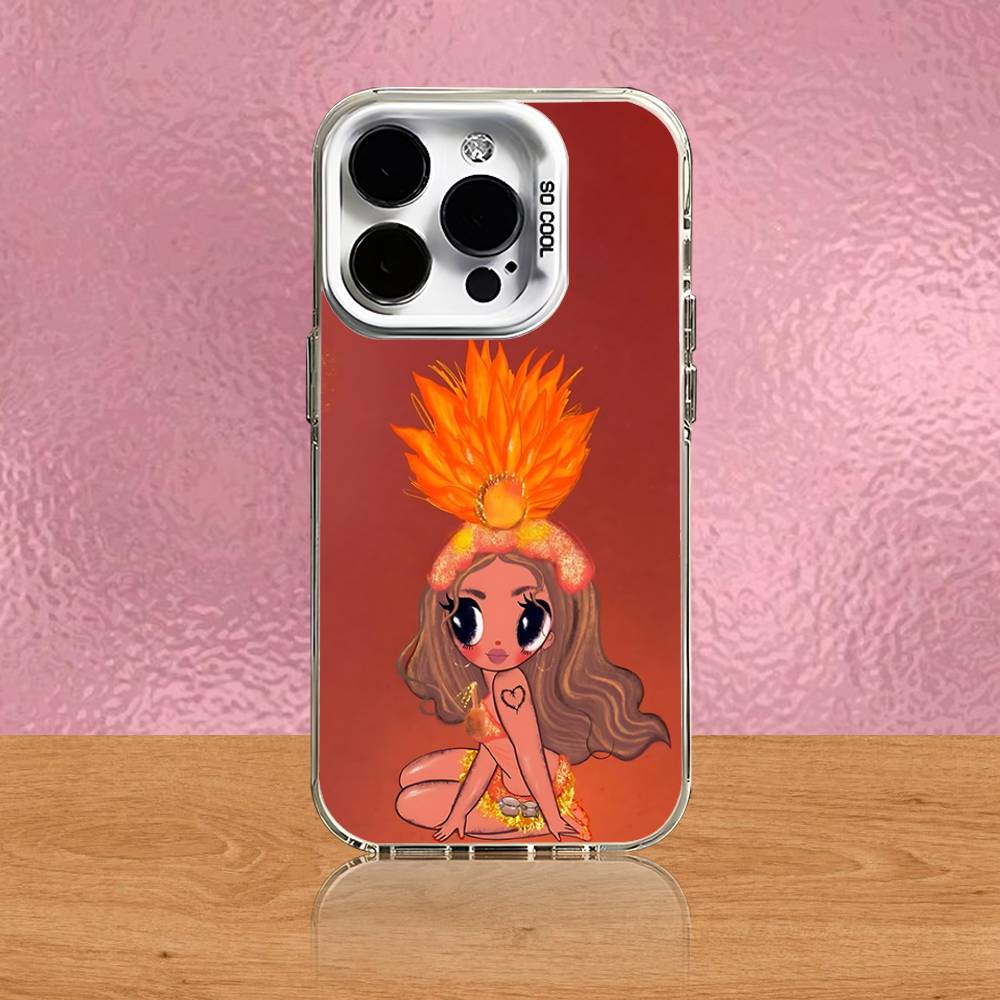 

K-Karol G Tropicoqueta Phone Case For iPhone 16,15,14,13,12,11,Pro,Max,Plus,Mini,SE White Candy Matte Shockproof Cover iPhone16e