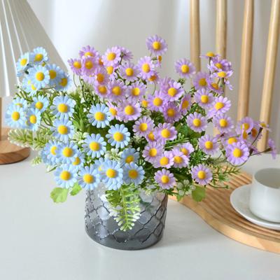 Künstlicher Frühlings-Wildblumenstrauß Realistische Fake-Seidenblume mit Stiel Zuhause Party Faux