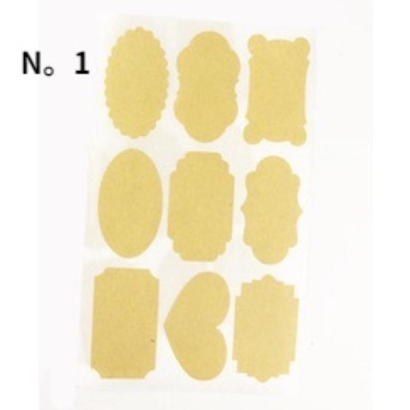 Reusable Colored Kraft Paper Multi Graphic Adhesive Label