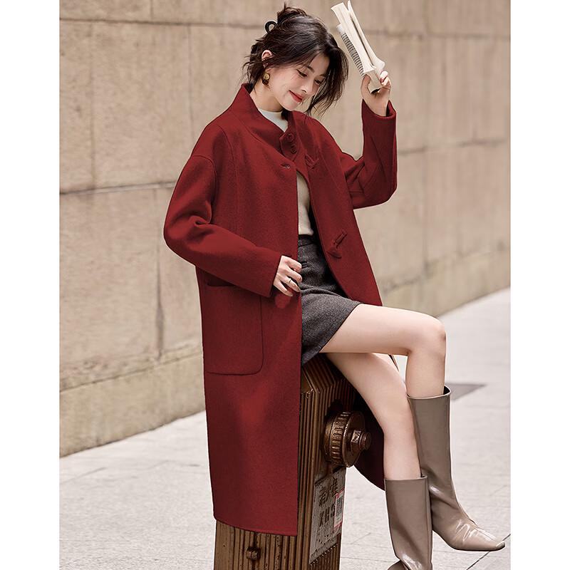 Timeless Elegance Women's Mid-Length Wool Blend Coat