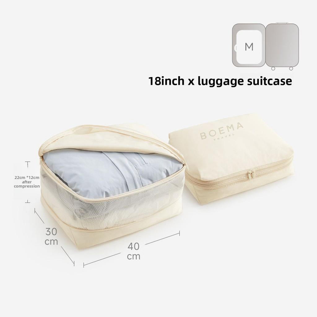 Multicompartment Travel Storage Bag With Canvas Material For Suitcase Organization