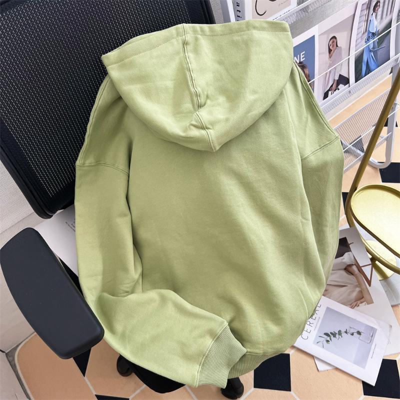Spring Autumn Loose Hooded Hoodies Female Casual Solid Color All-Matched Pullovers Korean Style Drop Sleeve Sweatshirts