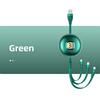 Usams Kabel U69 3W1 1M Zielony/Green(Lightning/Microusb/Usb-C) Sj508Usb03 (Us-Sj508)