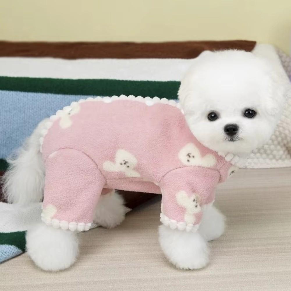 Winter Warm Dog Jumpsuits Soft Fleece Cat Pajamas New Puppy Jumpsuits