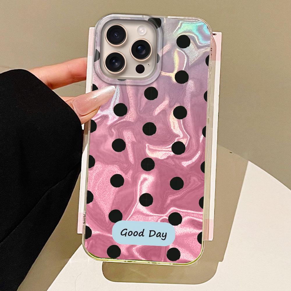 Colorful Classic Black Dots Phone Case for iphone 16 15 14 7 8 Plus 13 Pro Max X XS XR 7 SE 2022 Shell Silicone Back Bags Cover