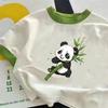 Kids Summer Cotton Short Sleeve T Shirt Cute Panda Print Korean Boys Girls Baby Trendy Top