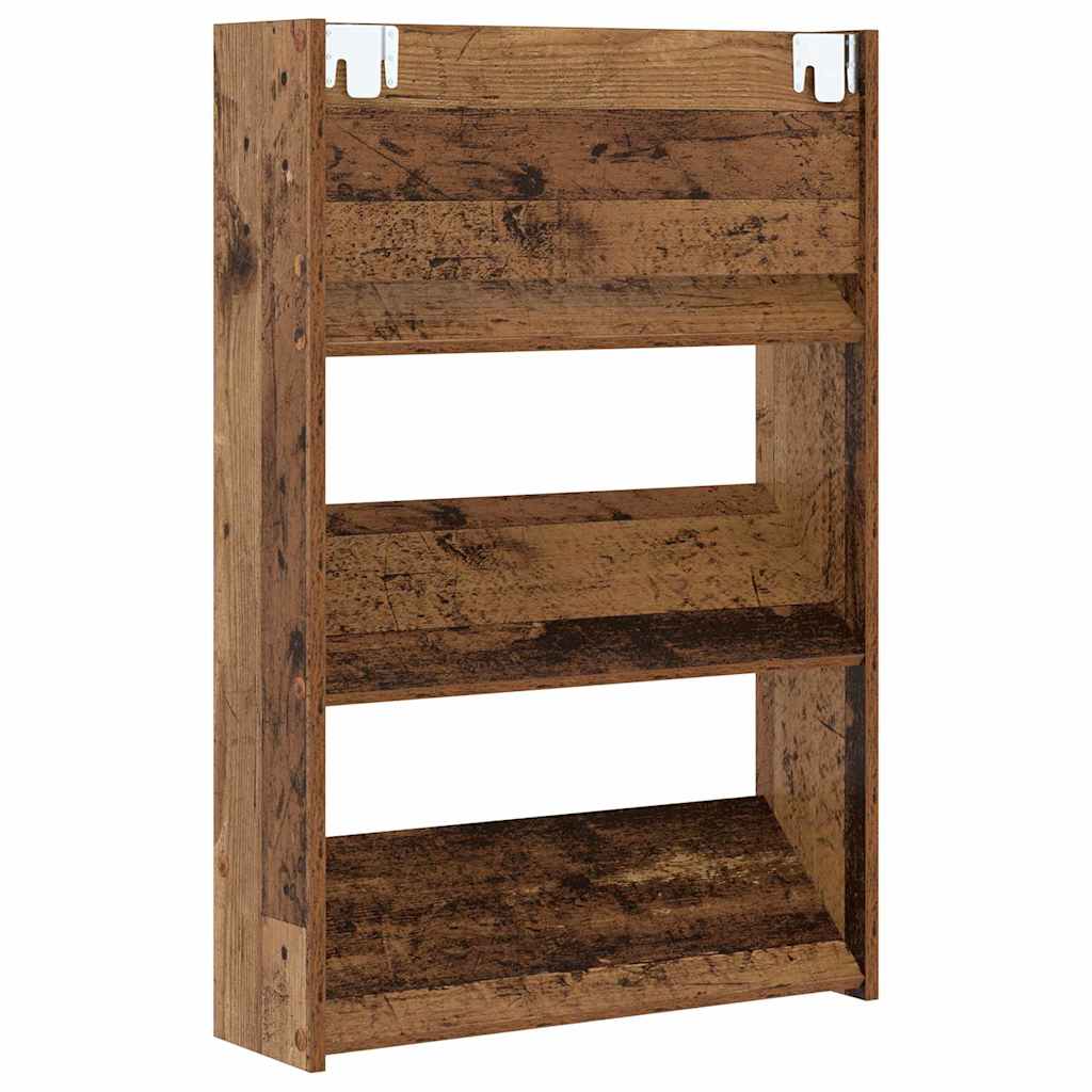 Shoe Cabinet with Shelf Rustic Wood Look 60 x 18 x 90 cm Engineered Wood