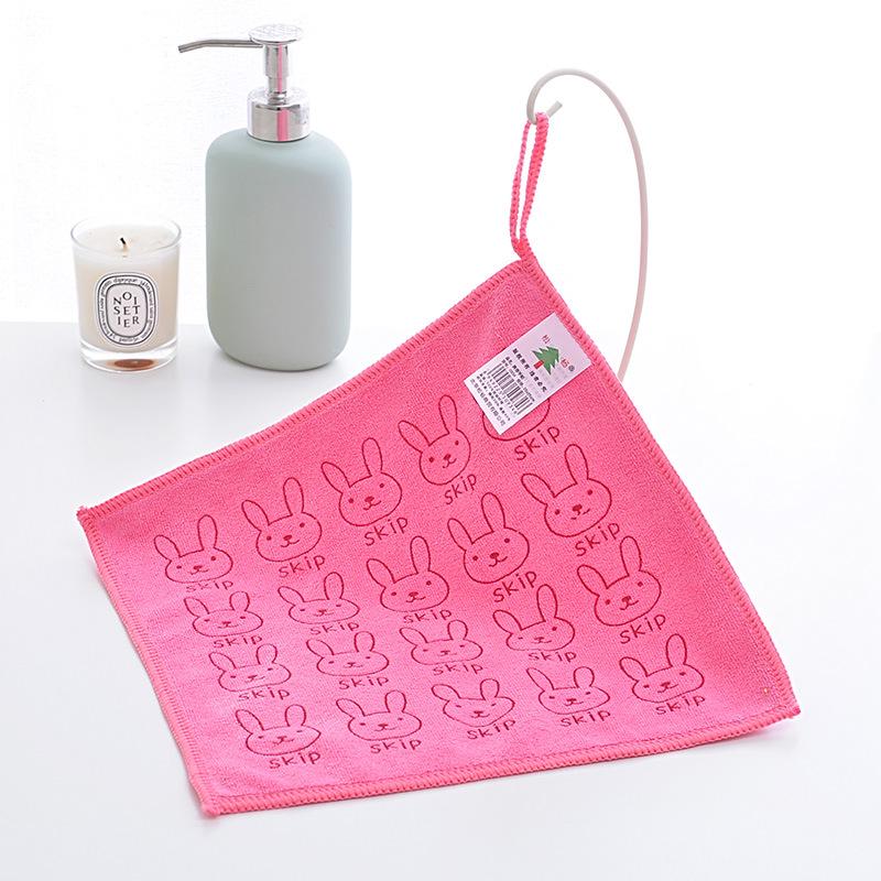Cute Cartoon Rabbit Microfiber Hand Towel Washcloth