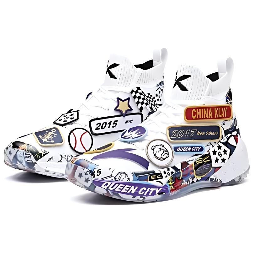 New Anta KT4 KT ALL STAR Cushioning Anti Slip And Wear Resistant High Top Performance Basketball Shoes Men's White 912311101S-1