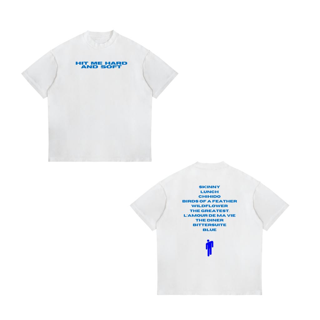 Billie Eilish Album Tracklist Text Graphic TShirt Unisex Unisex Cotton Streetwear Pop Music Casual Urban Style Tee Tops