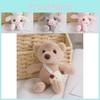 Adorable Plush Backpack Bear Keychain Cute Fluffy Stuffed Doll Pendant
