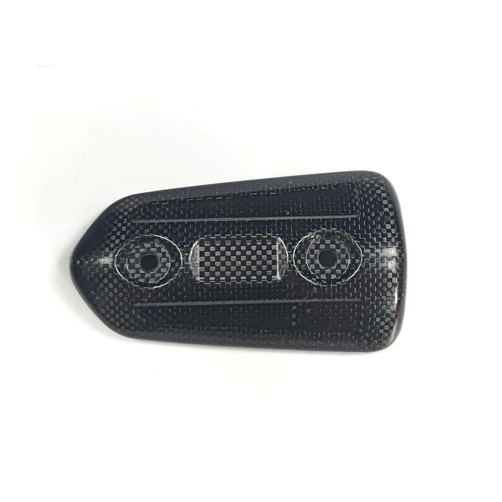 Motorcycle Carbon Fiber Exhaust Heat Shield - Anti-Scald, High-Temperature Resistant Cover.