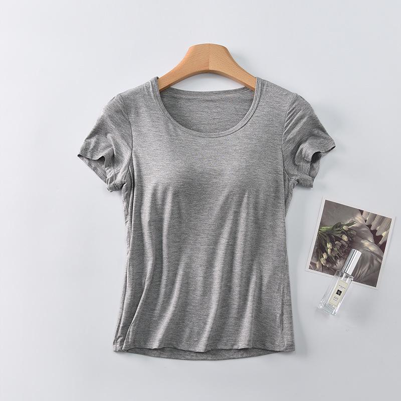 

Five-Finger Modal Sleeveless Top with Built-In Bra and Chest Pad M хізер сірий колір