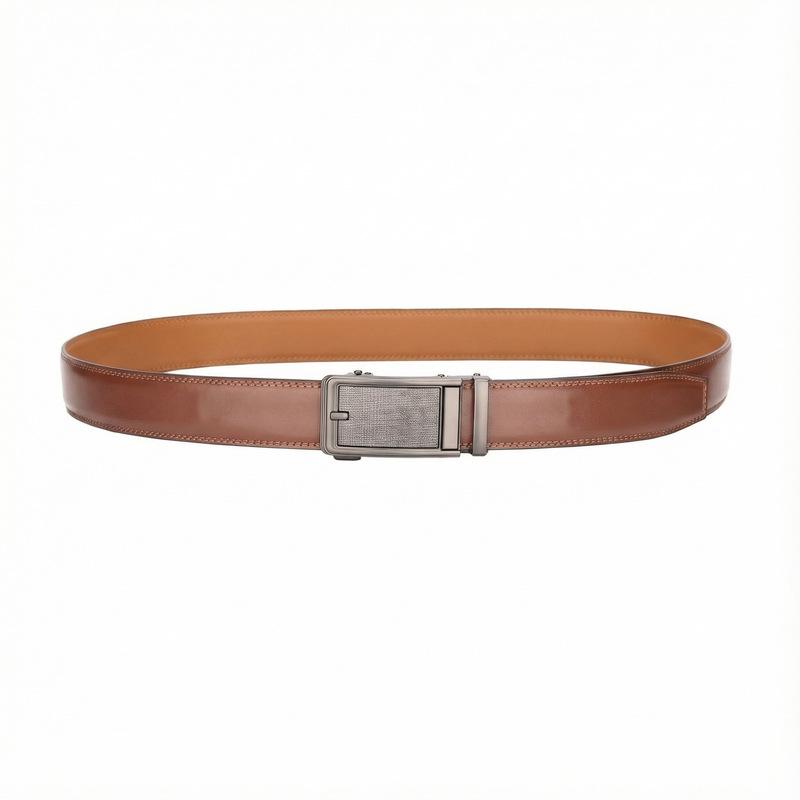 Men'S Automatic Buckle Cowhide Belt Men'S High-End Business Leisure Versatile Belt Youth Belt