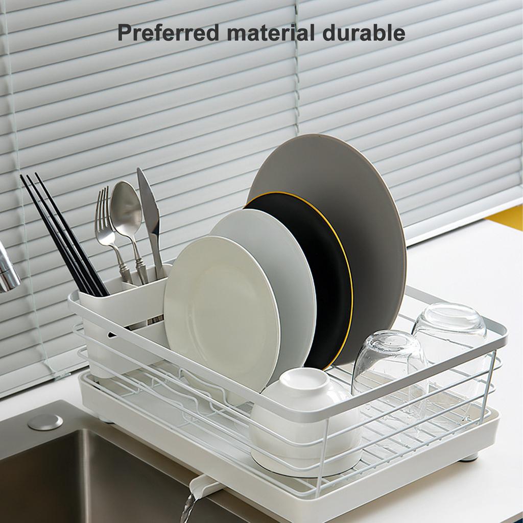 Dish Drying Rack Cutlery Draining and Storage Holder for Kitchen Counter Sink Large Size