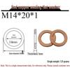 Annealed Red Copper Gasket Washer Pad for Sealing Fastener, M4-M34