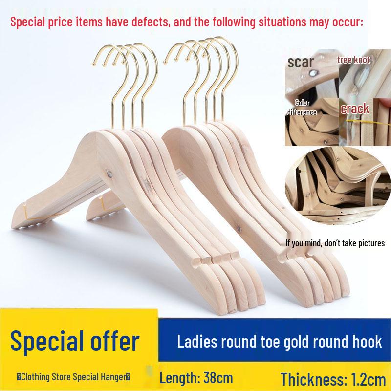 Damen Rutschfester Holzmantelständer Kleiderbügel für Bekleidungsgeschäfte
