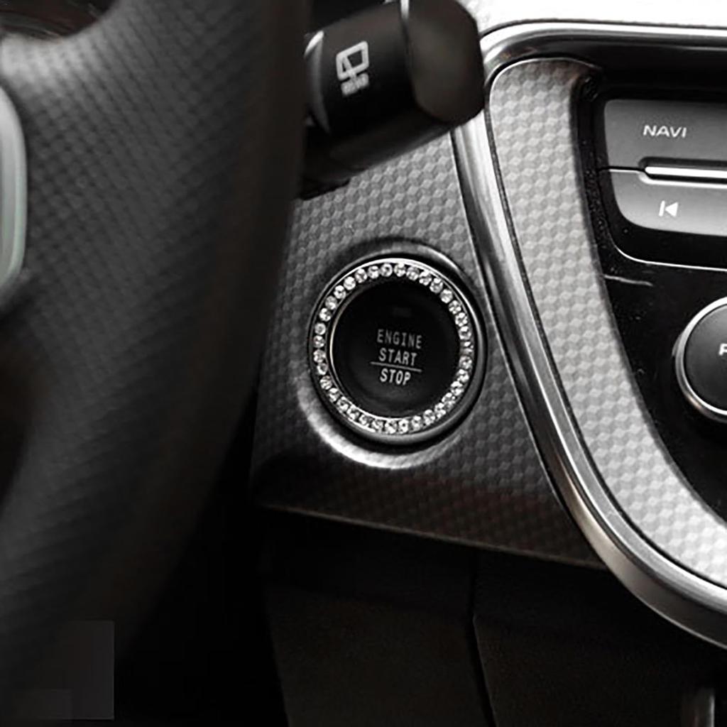 Push Start Button Bling Car Push Start Button Cover,Rhinestone Push Start Button Cover Decoration