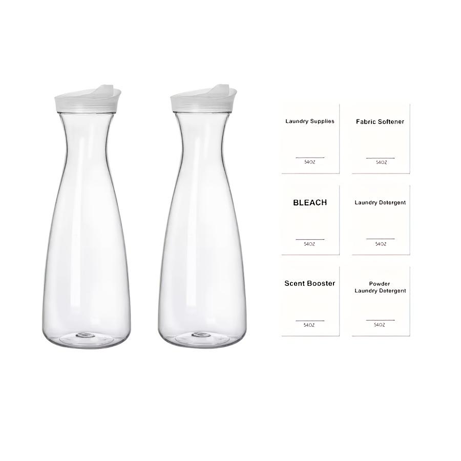 

2/3PACK Clear Container Organizer Laundry Detergent Dispenser 54OZ Laundry Soap Disepenser, Liquid Laundry Detergent Container