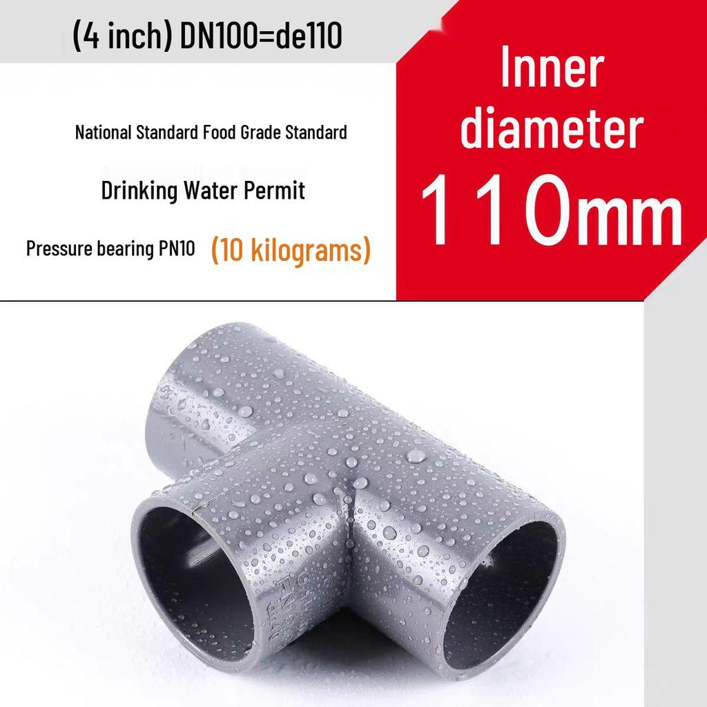 Formosa UPVC T-Shaped High-Temp Flame Resistant Tee Connector for Air and Water Supply