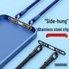 Ultra-Thin Anti-Lost Metal Phone Lanyard with Double Clip and Strong Connection Piece