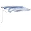 Awning Motorised Retractable 350x250 Cm Blue and White\