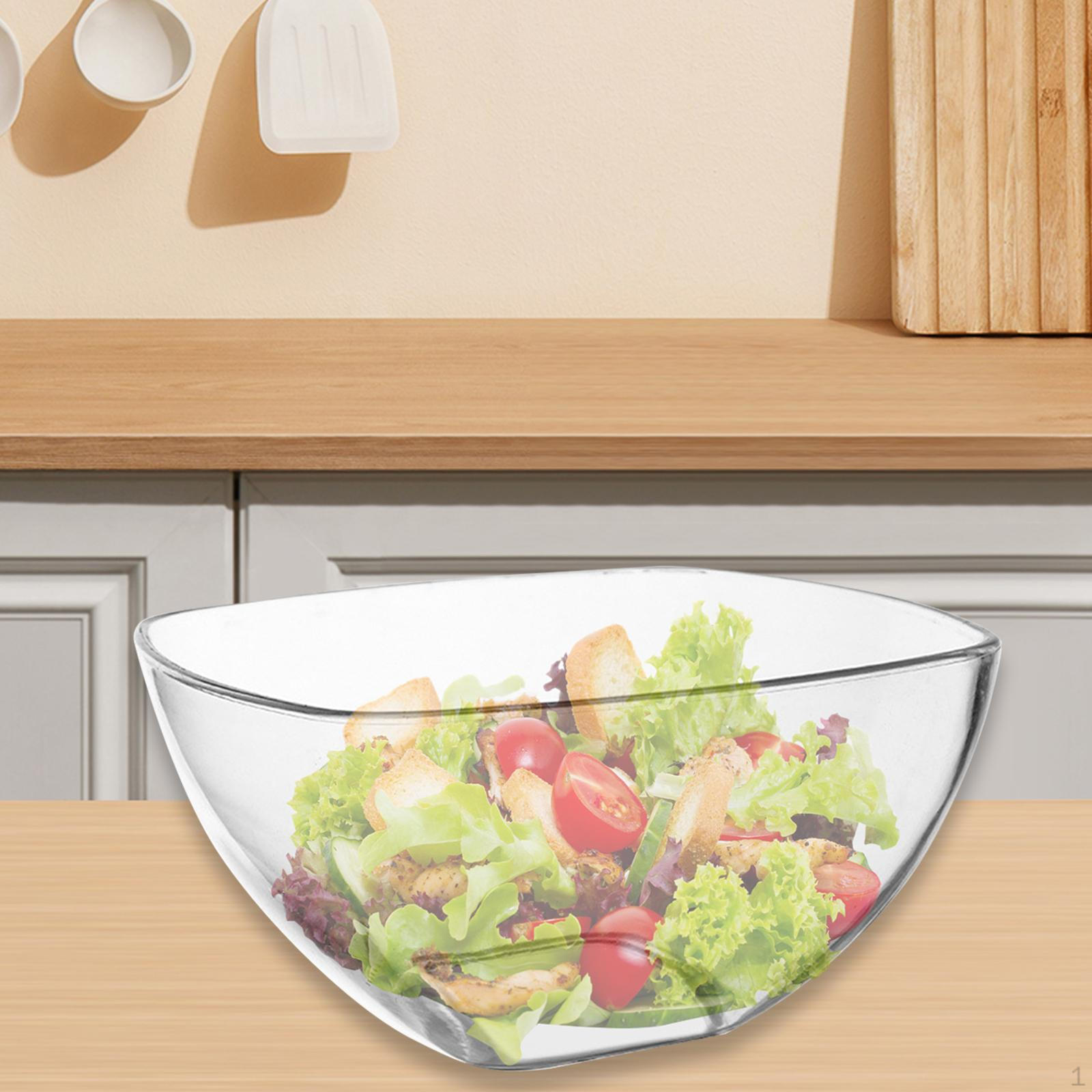 Набор прозрачных акриловых салатниц - элегантное сервировочное блюдо для особых случаев 18cmx9.9cm