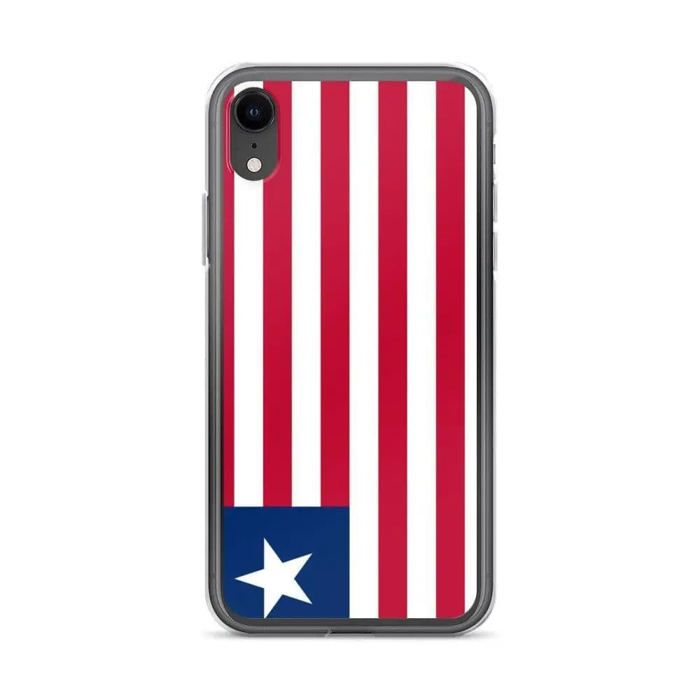 Coque pour iPhone - PIXELFORMA - iPhone XR - Drapeau du Liberia - Silicone souple - Protection complète