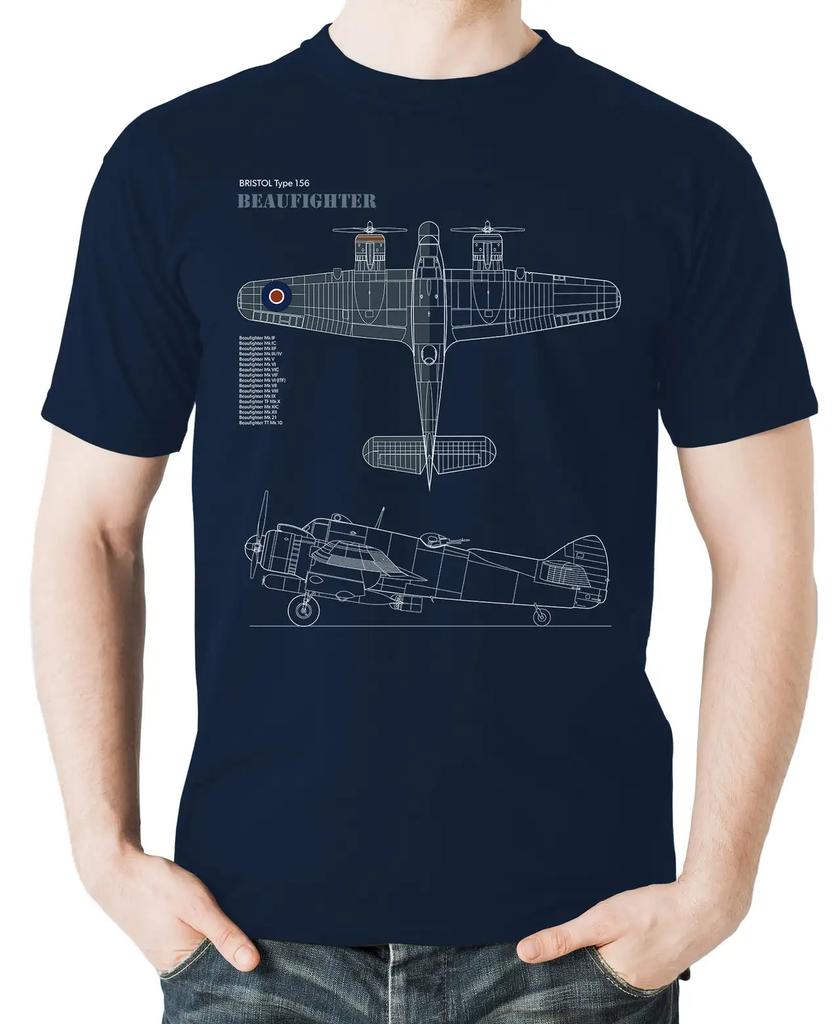RAF Bristol Type 156 Beaufighter Heavy Fighter and Strike Aircraft TShirt 100 Cotton ONeck Short Sleeve Casual Mens Tshirt