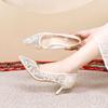Dames Mode Mesh Kant Puntige Neus Stiletto Hak Pumps