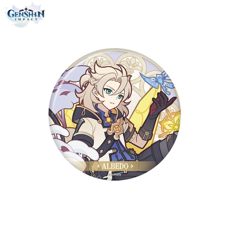 Authorized By MiHoYo 75mm Genshin Impact 'Breath of Wind and Flowers' Theme Series Badges