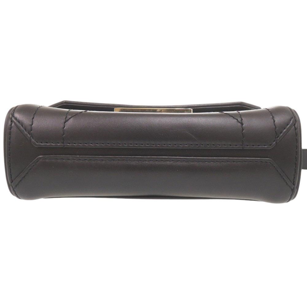 Used AUTHENTIC GIVENCHY 2WAY Eden Mini Shoulder Bag Black Leather
