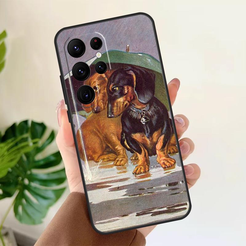 Dachshund Dog Animal Soft Case For Samsung Galaxy S25 S21 S22 S23 S24 Ultra S9 S10 Plus S20 FE S24 FE Phone Cover
