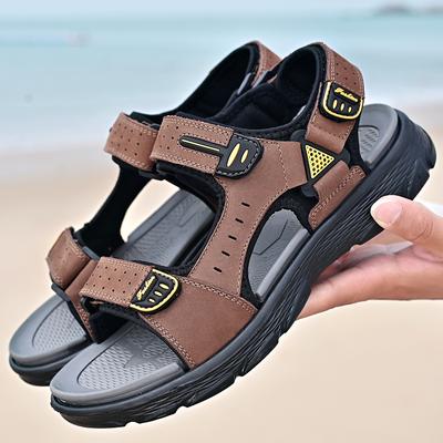 Summer Genuine Leather Men Shoes Classic Beach Men'S Sandals Men Sandalias Fashion Male Slippers Comfortable Shoe Big Size 38-46