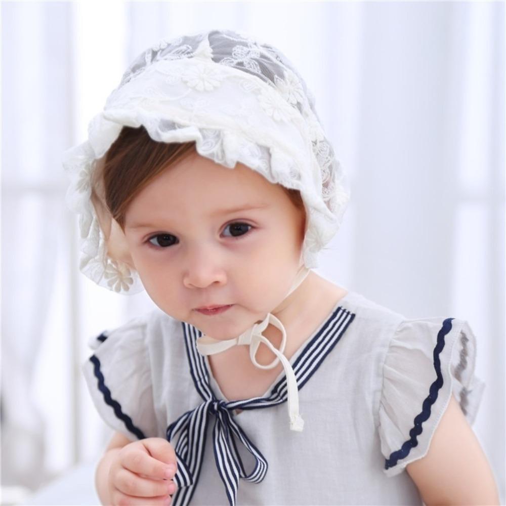 

Flower Baby Lace Hat Princess Girl Sunhat Cute Lace Ruffle Hat Kids Style D
